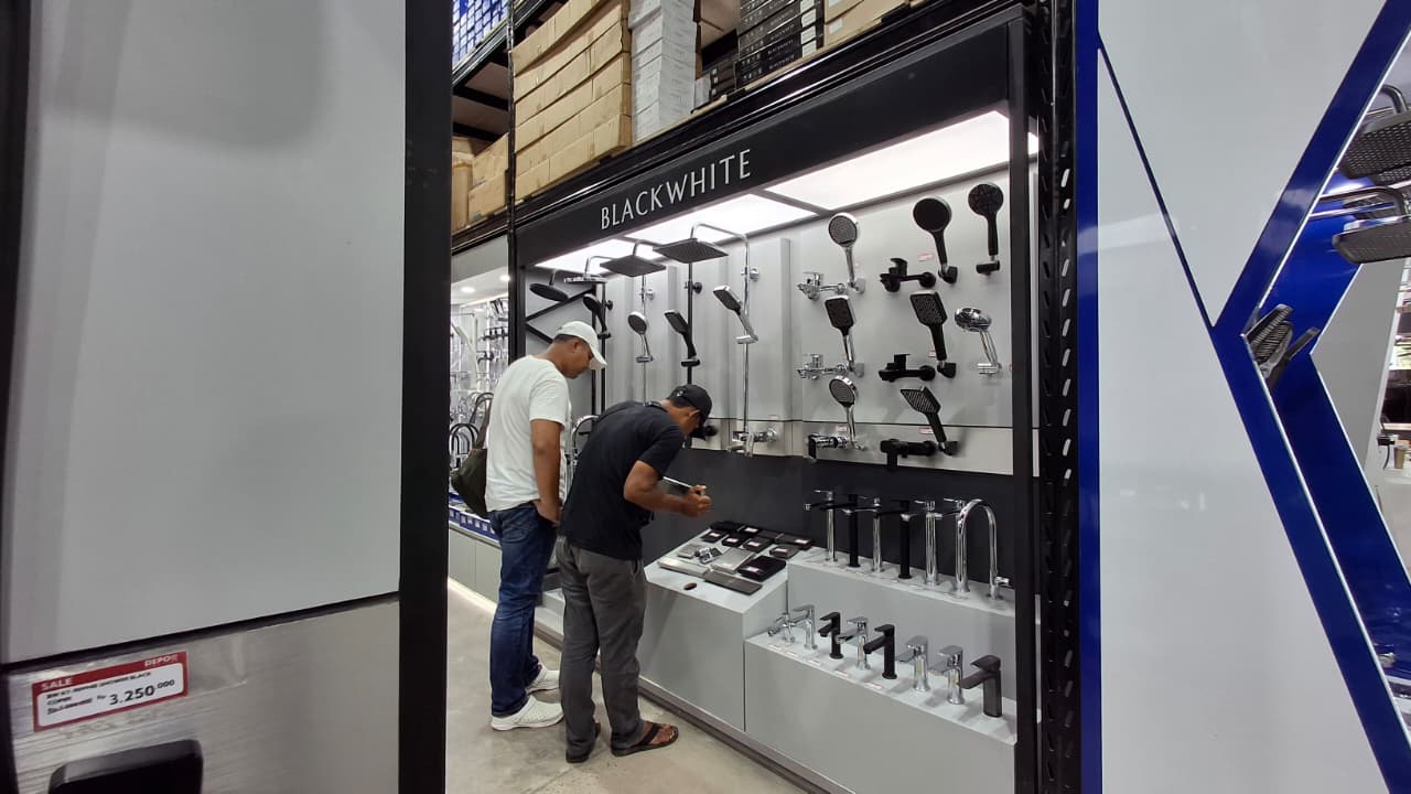 Supermarket Bahan Bangunan Terlengkap di Jawa Barat, Depo SS Hadirkan Produk Blackwhite Sanitary Unggulan