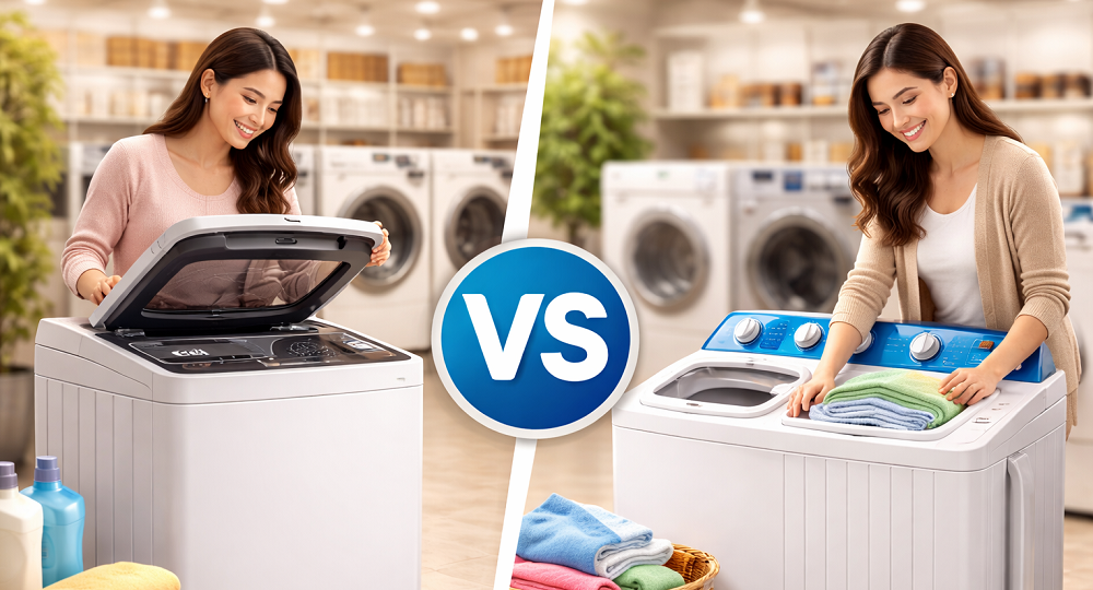 Perbedaan Mesin Cuci 1 Tabung dan 2 Tabung, Jangan Salah Pilih!