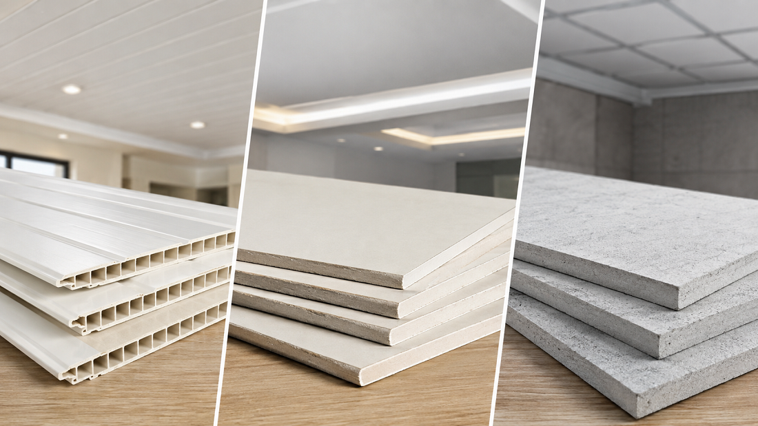 Perbedaan PVC, Gypsum, dan GRC: Mana yang Cocok untuk Plafon Rumah?