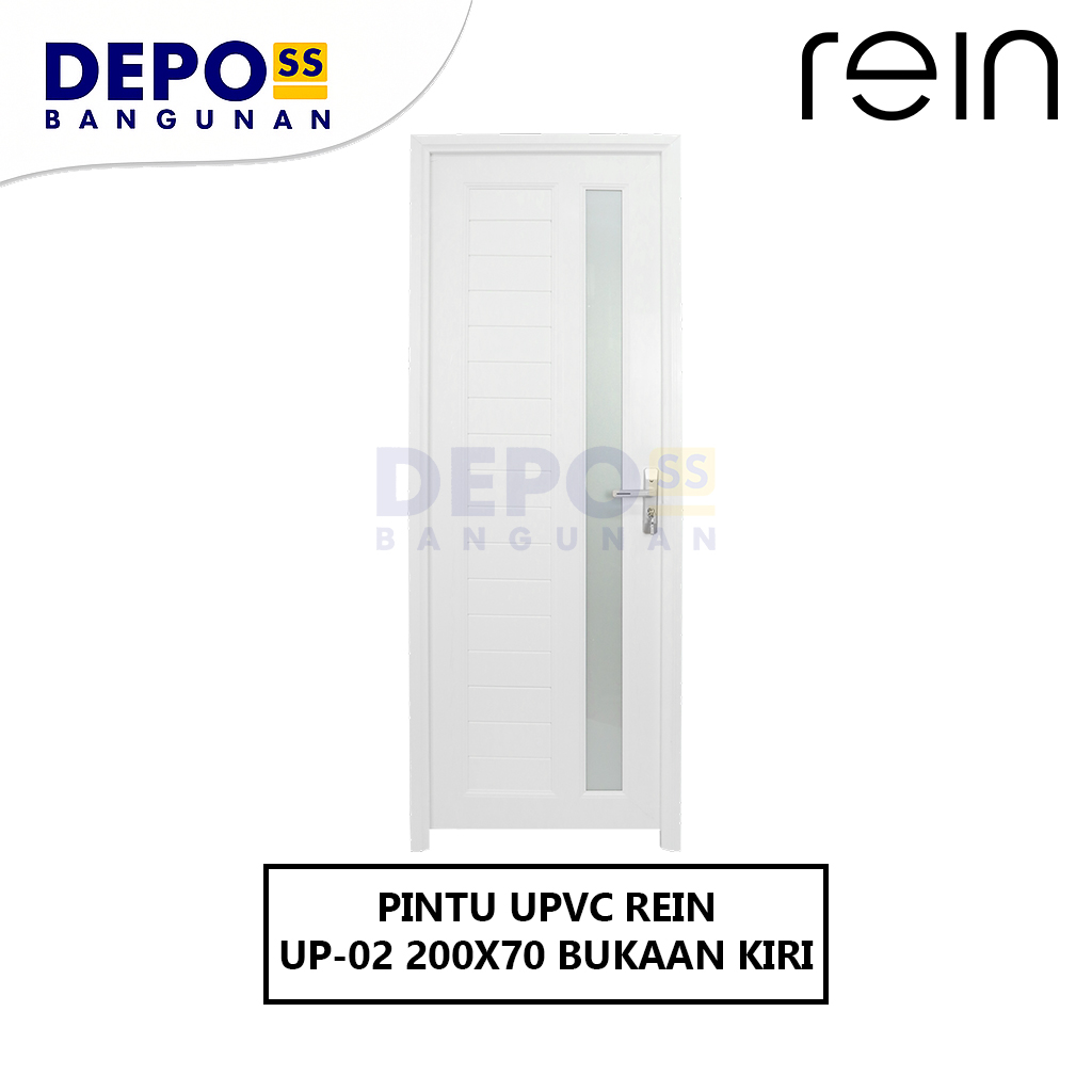 Pintu Kamar Mandi UP-02 UPVC Bukaan Kiri
