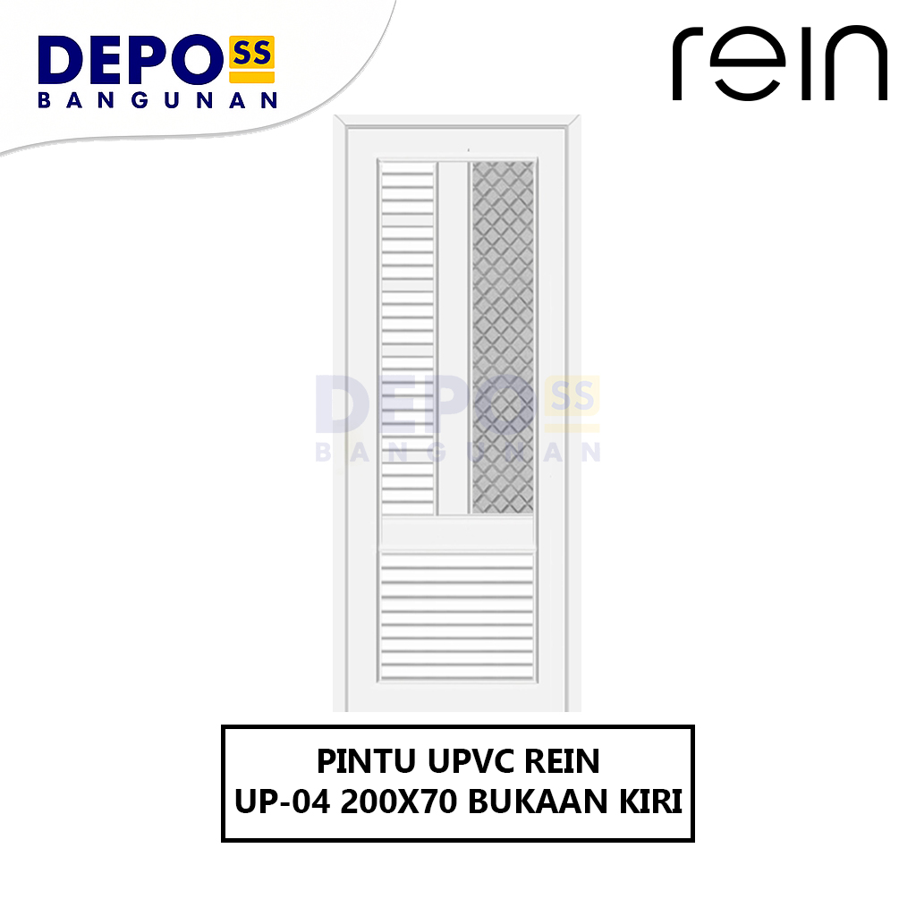 Pintu Kamar Mandi UP-04 UPVC Bukaan Kiri