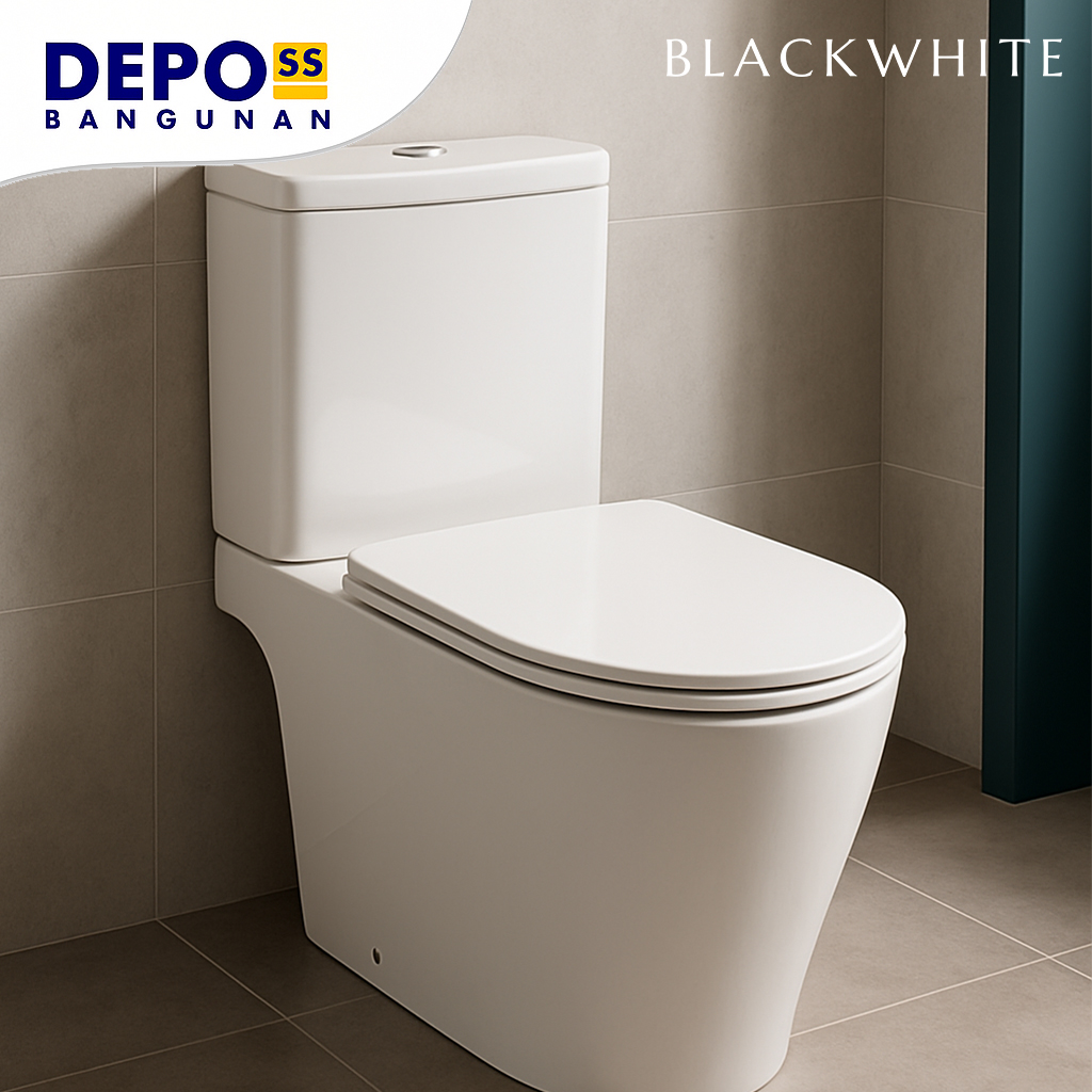 Kloset Duduk Tybalt Rimless Two Piece Toilet