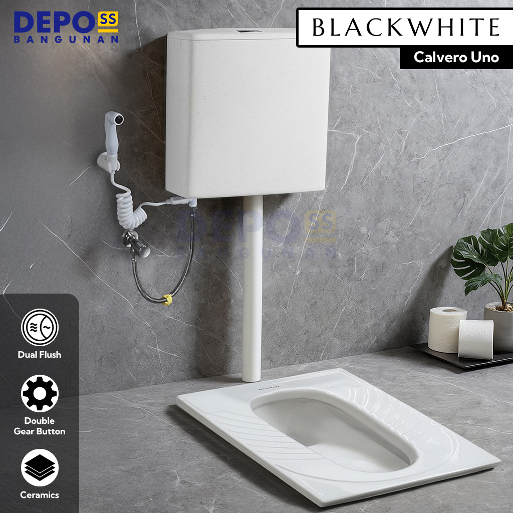 Kloset Jongkok Modern Flush Full 1 Set Calvero Uno