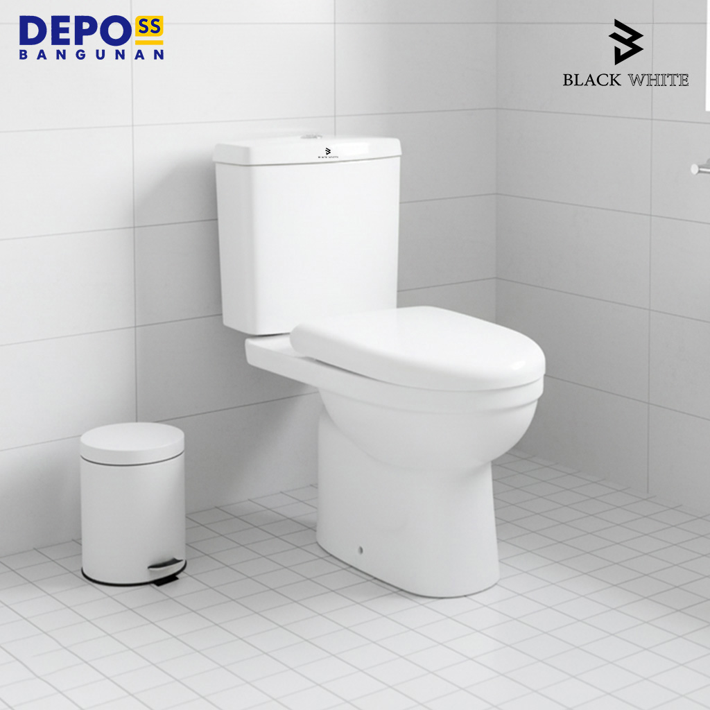 Blackwhite Kloset Duduk Benvolio Rimless Two Piece Toilet